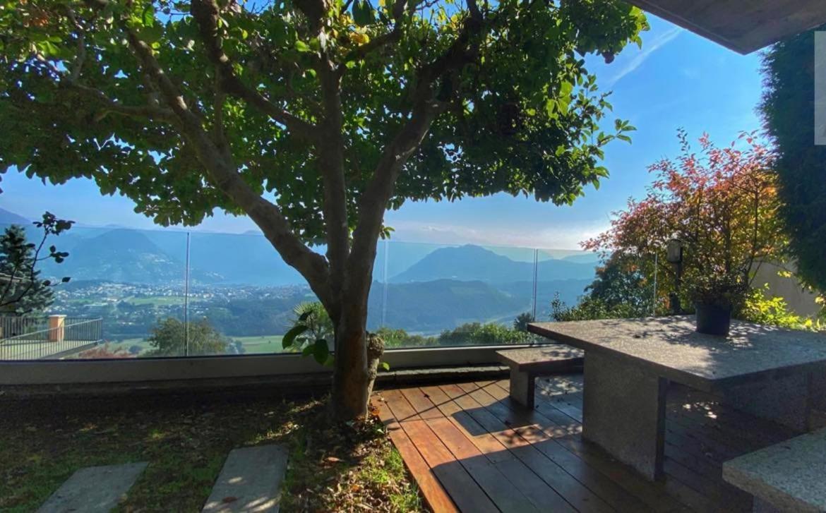Family Suite With Garden And Amaizing View To Lugano Cademario Exterior photo