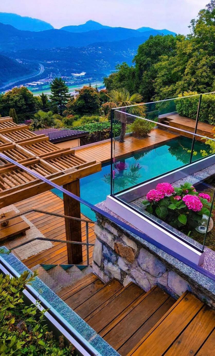 Family Suite With Garden And Amaizing View To Lugano Cademario Exterior photo